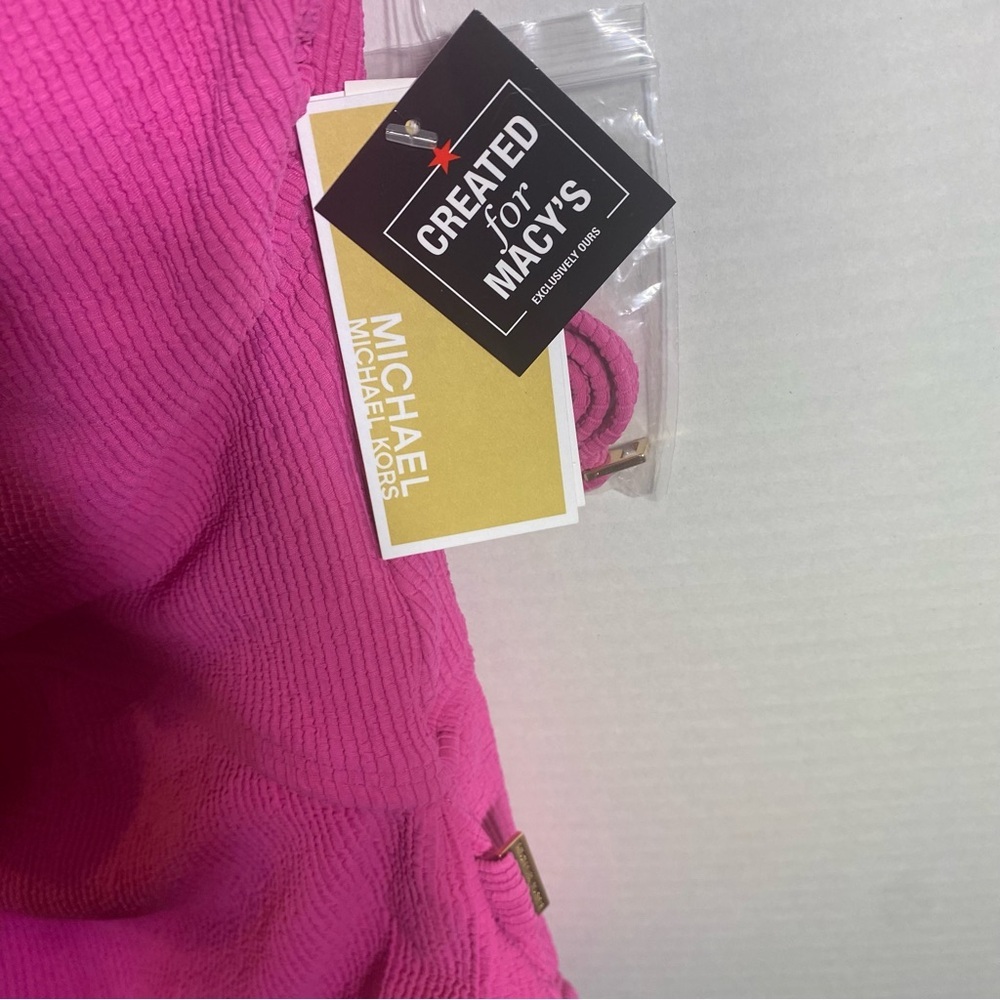 Womens 1pc swim Size 4 Michael Kors 1 shoulder with cutout MSRP $98 NWT - Picture 3 of 4